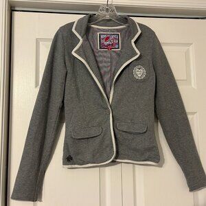 MISS AMERICA Sz S Gray Roller Girls Sweatshirt Blazer Jacket